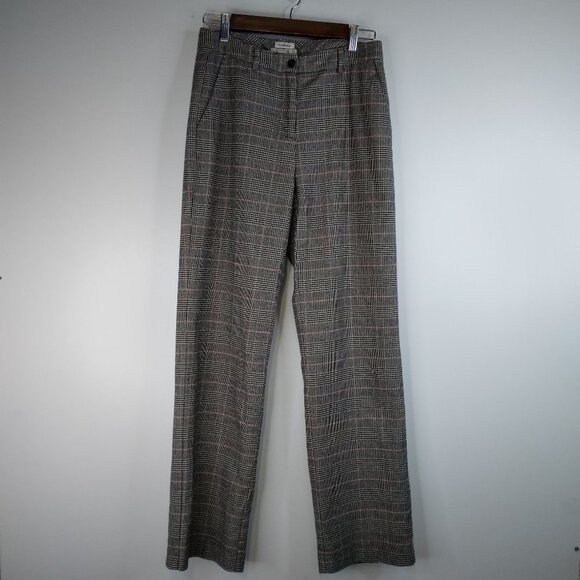 L. L. Bean Classic Fit Gray and Pink Lined Trousers Pants Size 4 - Picture 1 of 10